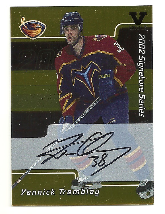 2001-02 BAP Signature Series Autographs Gold #149 Y. Tremblay (image for) 2001-02 BAP Signature Series Autographs Gold #149 Y. Tremblay